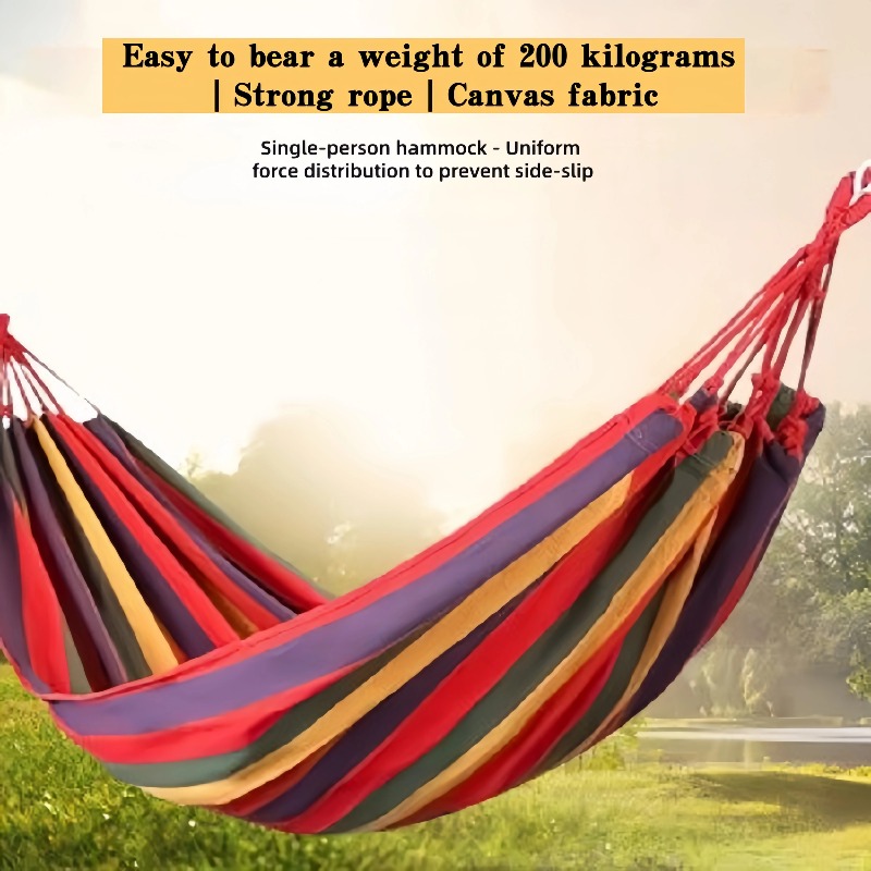 Outdoor Camping Store - Прочный холщовый уличный гамак-качели для взрослых,
