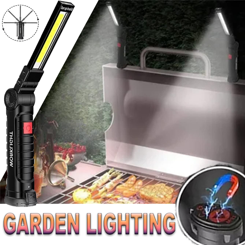 Outdoor Camping Decor - Портативный светодиодный фонарик с магнитным крючком,