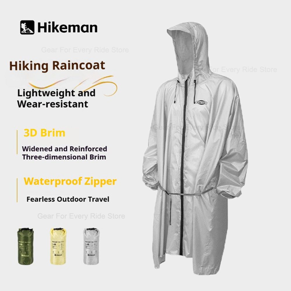 Camping Rain Poncho - Ультралегкий дождевик на молнии из полиэстера