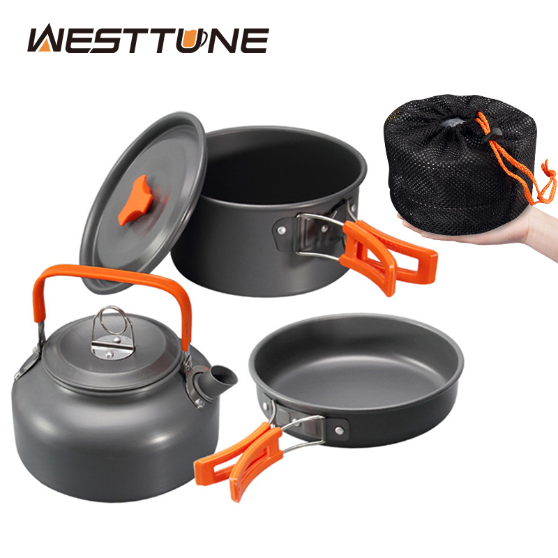 Outdoor Camping Cooking Equipment - WESTTUNE набор посуды для кемпинга, алюминиевый