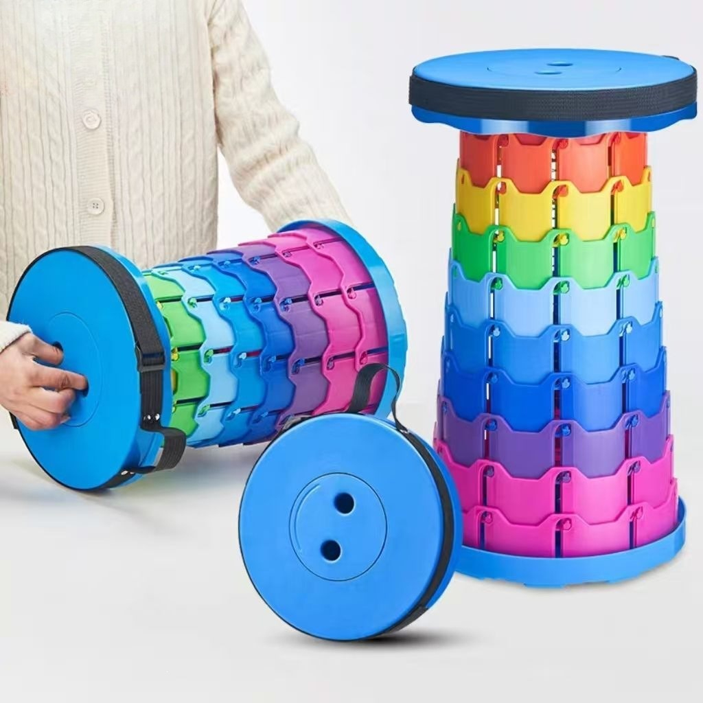 Outdoor Camping Set - Радужный телескопический складной стул для кемпинга,