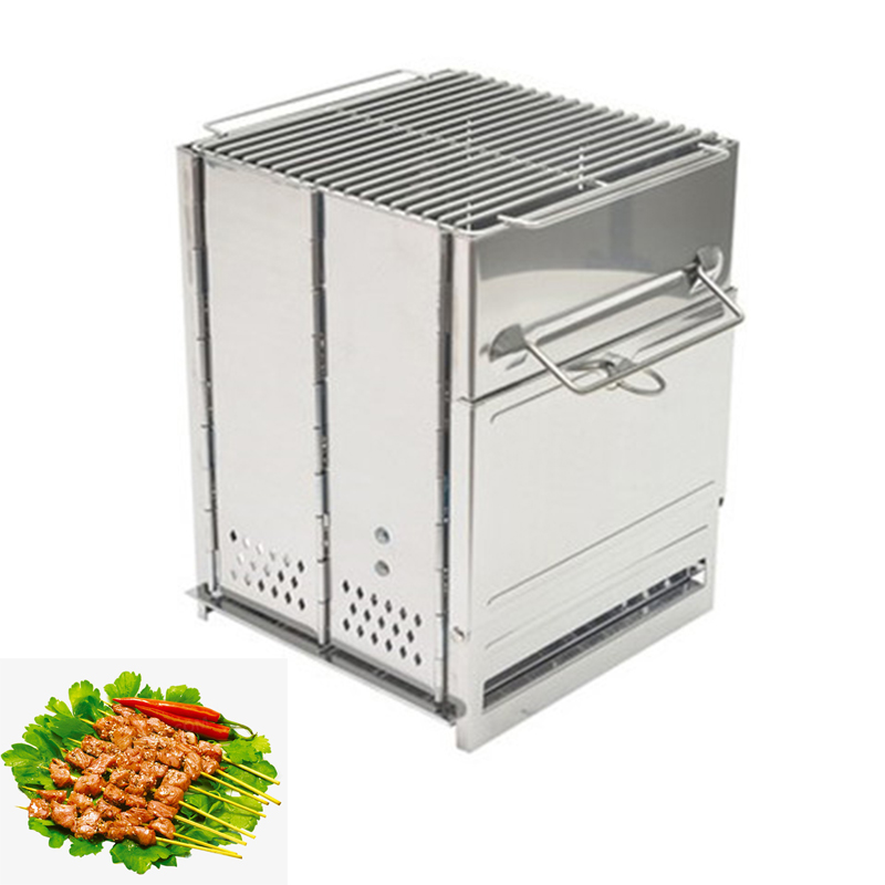 Outdoor Camping Cooking Equipment - Портативная разборная дровяная печь для кемпинга