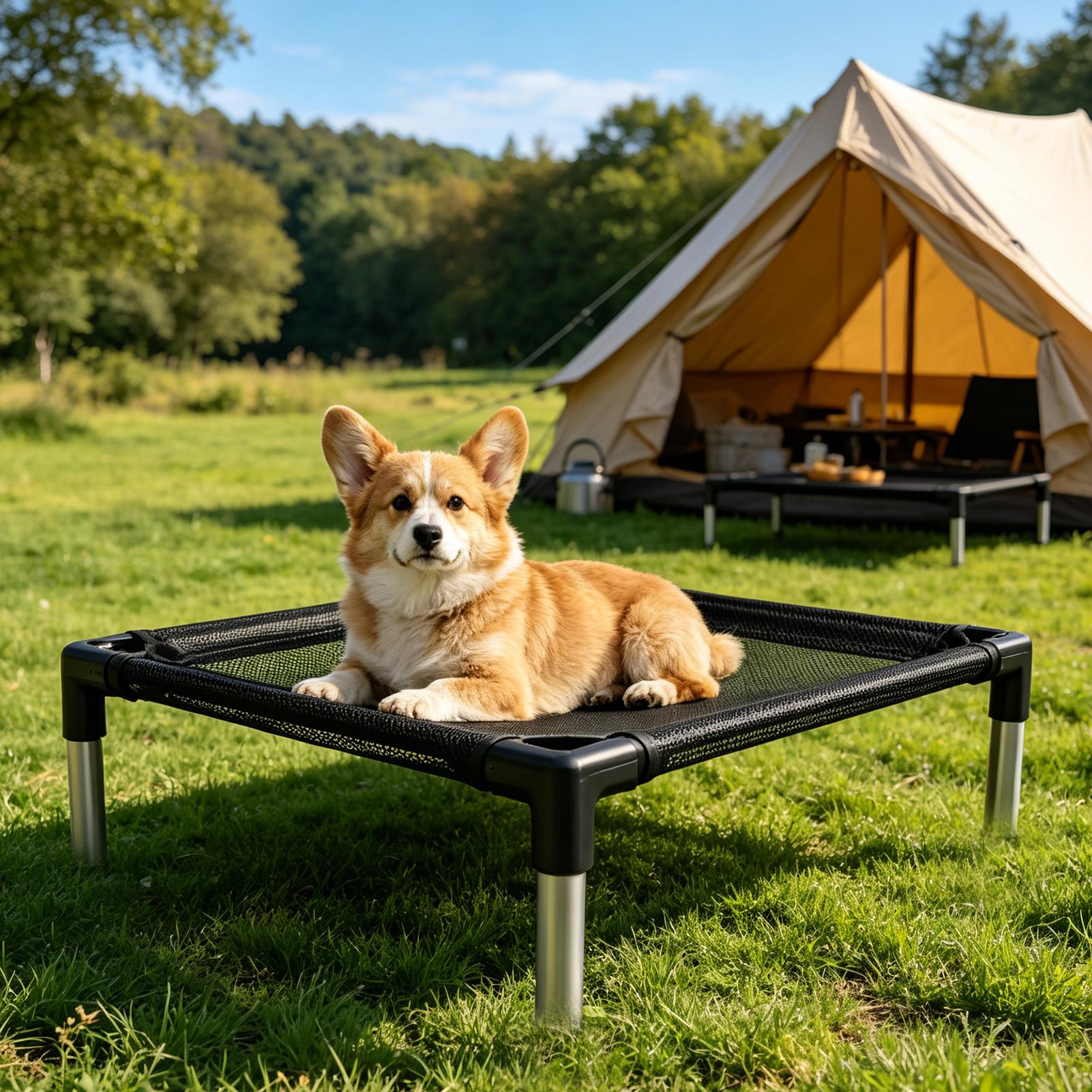 Outdoor Camping Dog Bed - Портативная приподнятая лежанка для собак с