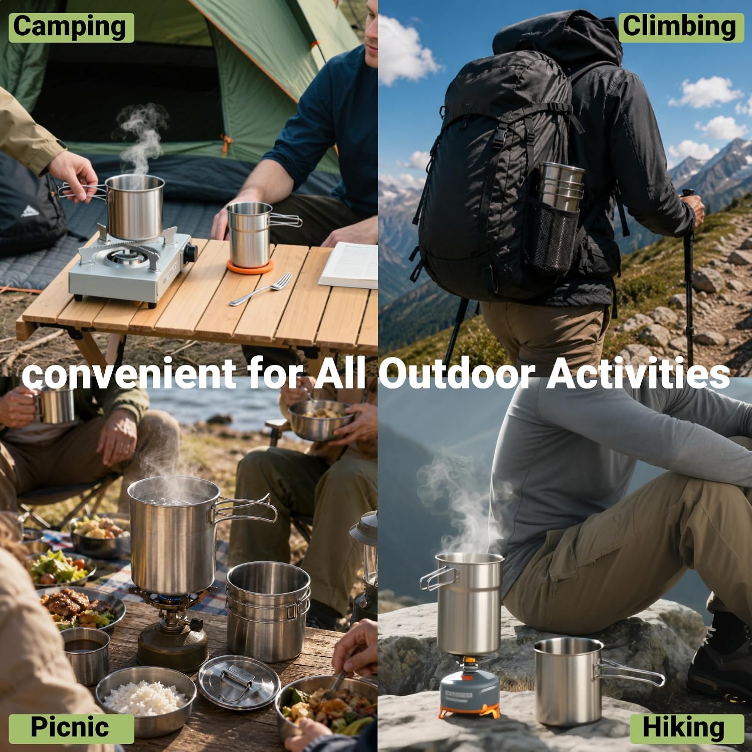 Складные походные кружки и чаш – обзор и цена Outdoor Camping Cooking Equipment