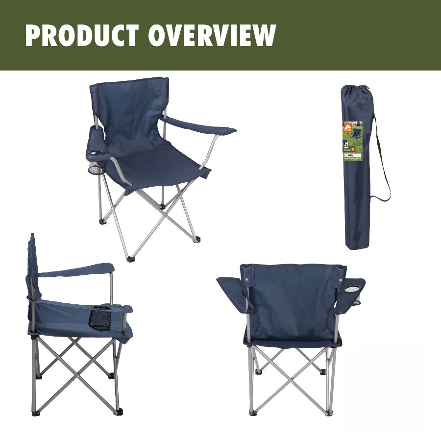 Складной кемпинговый стул BLUE – обзор и цена Camping Quad
