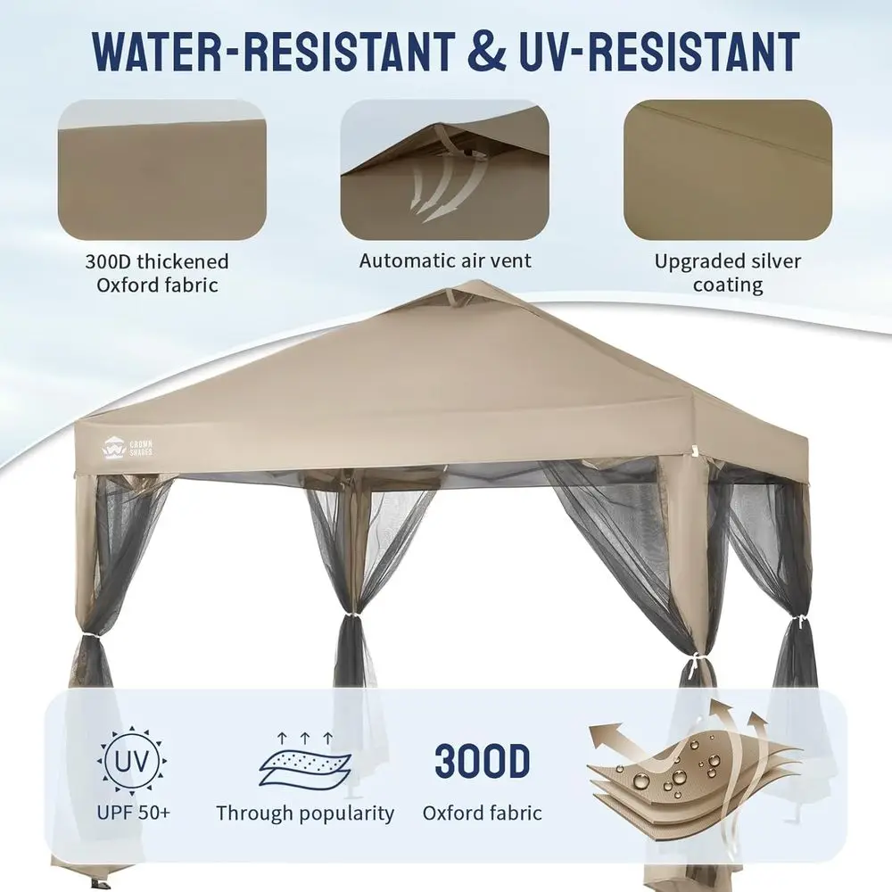 Палатка-беседка 10x10 с москит – обзор и цена Outdoor Camping Gazebo