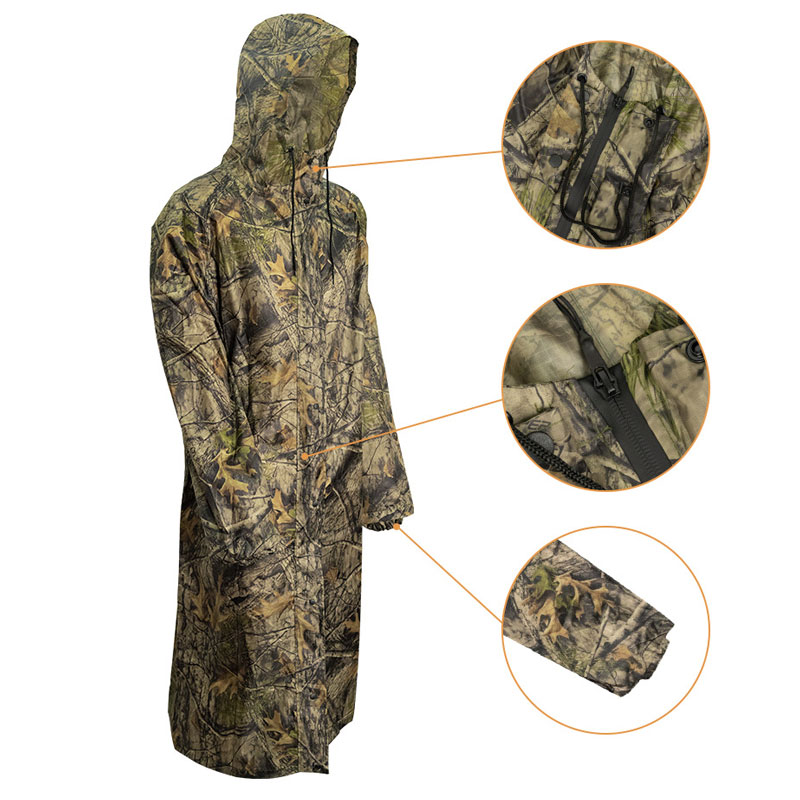 Длинный Камуфляжный плащ для м – обзор и цена Camping Rain Poncho