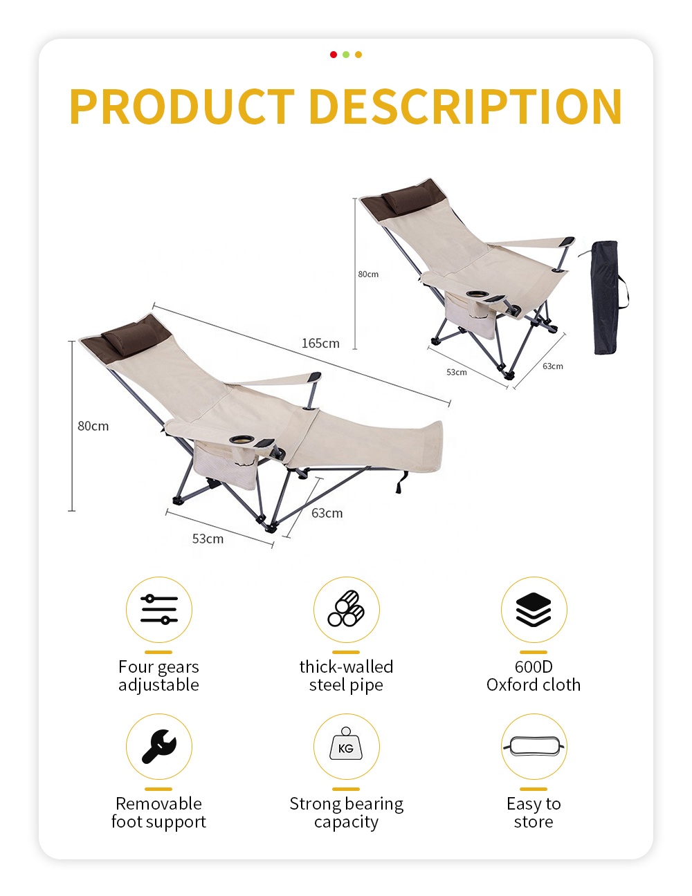 Портативное складное кресло-ше – обзор и цена Outdoor Camping Set