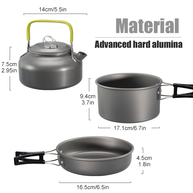 WESTTUNE набор посуды для кемп – обзор и цена Outdoor Camping Cooking Equipment