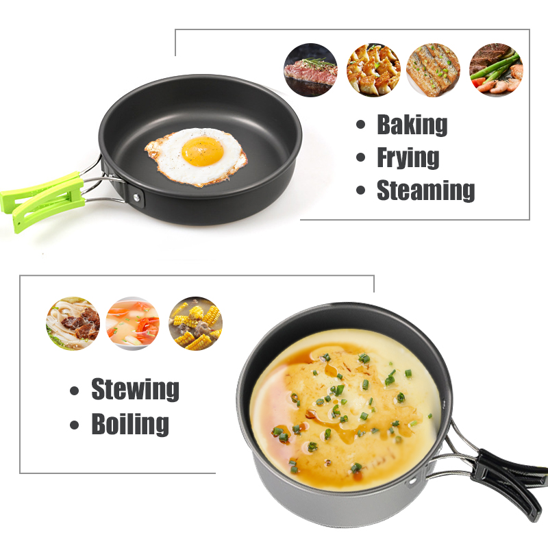 WESTTUNE набор посуды для кемп – обзор и цена Outdoor Camping Cooking Equipment