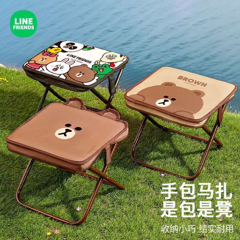 Складной стул LINE FRIENDS Bro – обзор и цена Outdoor Camping Korea