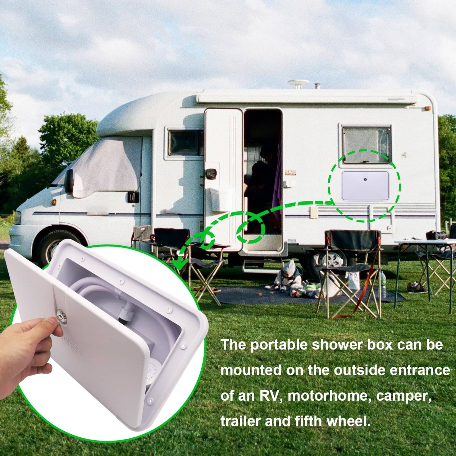 Компактный уличный душ для авт – обзор и цена Outdoor Camping Set
