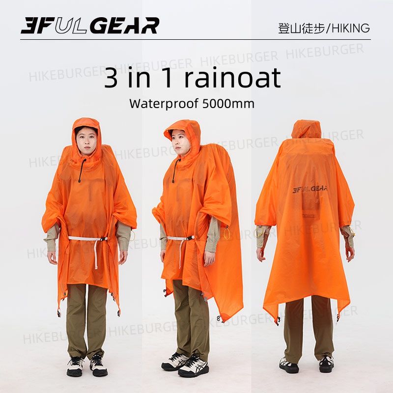 3F UL GEAR 3-в-1 дождевик-понч – обзор и цена Camping Rain Poncho