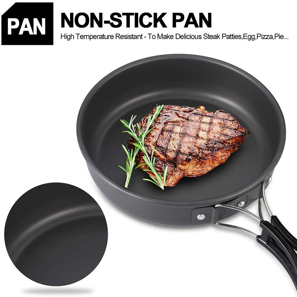Набор походной посуды из алюми – обзор и цена Outdoor Camping Cooking Equipment