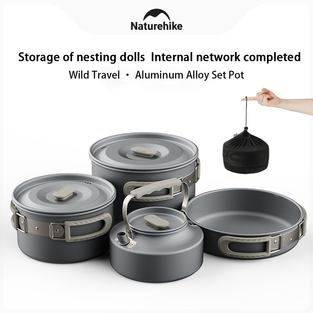 Набор уличных кастрюль Natureh – обзор и цена Outdoor Camping Cooking Equipment